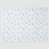 Winterblaue Schneeflocken Geschenkpapier Seidenpapier (Vorderseite)