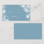 Winterblaue Schneeflocken Hochzeiten Platzkarten (Vorne/Hinten)