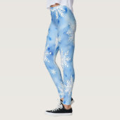 Winterblaue Schneeflocken/Multiprint-Leggings Leggings (Links)