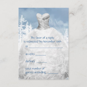 Winterblaue Schneeflocken Quinceanera RSVP Karte