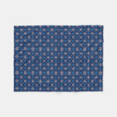 Winterblaue Schneeflockendecke Fleecedecke (Vorderseite (Horizontal))
