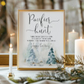 Winterblaue Schnuller-Jagd Kinderduschenspiel Poster