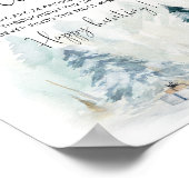 Winterblaue Schnuller-Jagd Kinderduschenspiel Poster (Ecke)