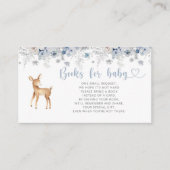 Winterblaue Silberhirschbücher für die Kinderkarte Begleitkarte (Vorderseite)