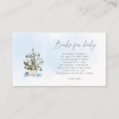 Winterblaue Weihnachtsbaumbücher für die Kinderkar Begleitkarte (Vorderseite)