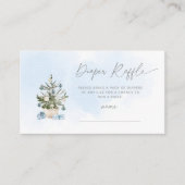 Winterblaue Weihnachtsbaumpreisverlosung Begleitkarte (Vorderseite)