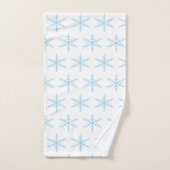 Winterblauschneeflocken Badhandtuch Set (Handtuch)