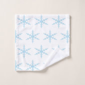 Winterblauschneeflocken Badhandtuch Set (Waschlappen)