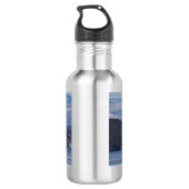 Winterblick auf das Leuchtturm von Esopus Meadows Edelstahlflasche (Rückseite)