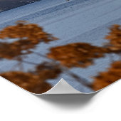 Winterblick auf das Leuchtturm von Esopus Meadows Poster (Ecke)