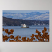 Winterblick auf das Leuchtturm von Esopus Meadows Poster (Vorne)