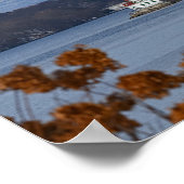 Winterblick auf das Leuchtturm von Esopus Meadows Poster (Ecke)