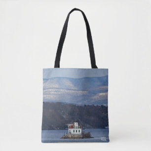 Winterblick auf das Leuchtturm von Esopus Meadows Tasche