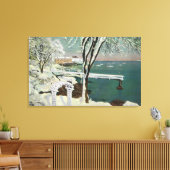 Winterblick auf den Hafen von Marblehead Leinwanddruck (Insitu (Wohnzimmer))