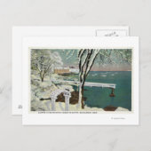 Winterblick auf den Hafen von Marblehead Postkarte (Vorne/Hinten)