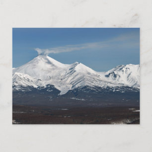 Winterblick auf den Vulkan Avacha in Kamtschatka Postkarte