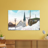 Winterblick auf die Steadman Avenue Covered im Sch Leinwanddruck (Insitu (Wohnzimmer))