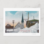 Winterblick auf die Steadman Avenue Covered im Sch Postkarte (Vorderseite)