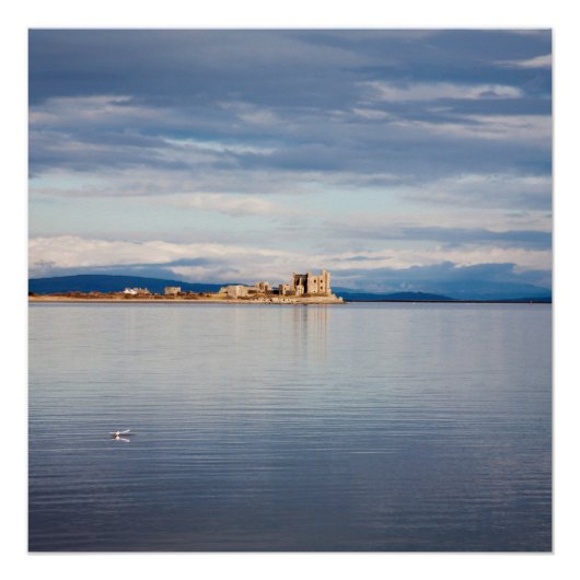 Winterblick Piel Island Morecambe Bay Cumbria Poster (Vorderseite)