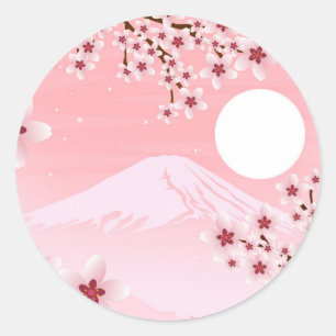 Winterblossom Runder Aufkleber
