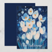 Winterblumen Feiertagskarte (Vorne/Hinten)