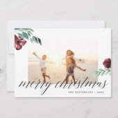 Winterblumen | Frohe Weihnachtsfotokarte Feiertagskarte (Vorderseite)