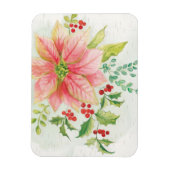 Winterblumen | Rosa blühende Poinsettia Magnet (Vertikal)