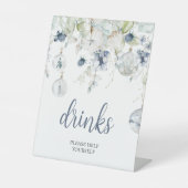 Winterblumen-Shower-Drinks-Podest-Schild Sockelschild (Vorderseite)