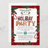 Winterblumenberries Einladung zur Feier (Vorne/Hinten)