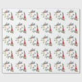 Winterblumenberries Mit Monogramm Geschenkpapier (Flach)