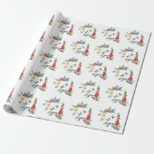 Winterblumenberries Mit Monogramm Geschenkpapier (Ungerollt)