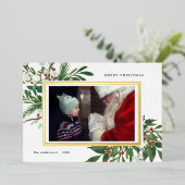 Winterblumenfolie Foto Folieneinladung (Stehend vorne)