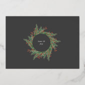 Winterblumenfolie Foto Folieneinladung (Rückseite)