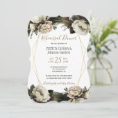 Winterblumengeschmack der geometrischen Probe Einladung (Stehend Vorderseite)