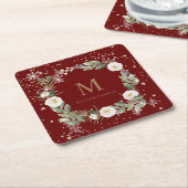 Winterblumengoldblütenmarkt Rechteckiger Pappuntersetzer (angewinkelt)