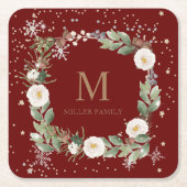 Winterblumengoldblütenmarkt Rechteckiger Pappuntersetzer (Vorderseite)