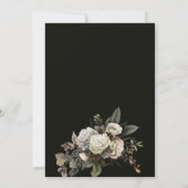 Winterblumengoldene geometrische Rahmenhochzeit Einladung (Rückseite)