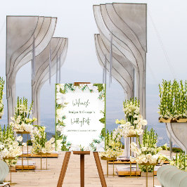 Winterblumengrün Mattiert Hochzeit Willkommen Acrylschild