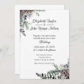 Winterblumenhochzeit Einladung (Vorne/Hinten)