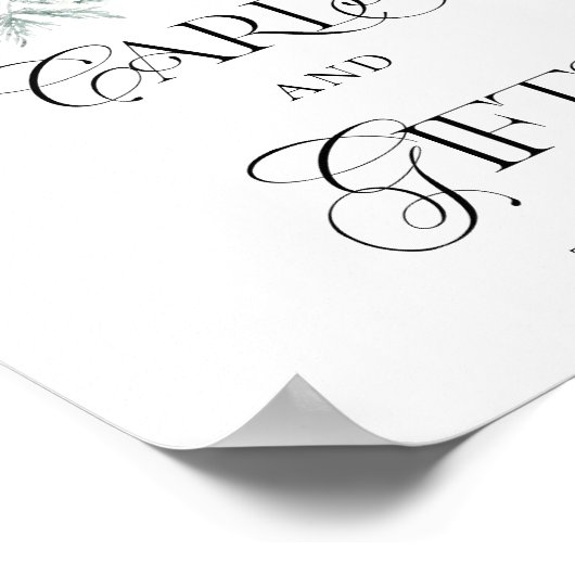 Winterblumenkarten und Geschenkposter Poster (Ecke)