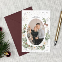 Winterblumenkranz Foto Gast-Urlaubskarte