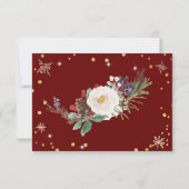 Winterblumenkranz Foto Gast-Urlaubskarte Einladung (Rückseite)