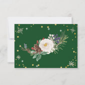 Winterblumenkranz Foto Gast-Urlaubskarte Einladung (Rückseite)