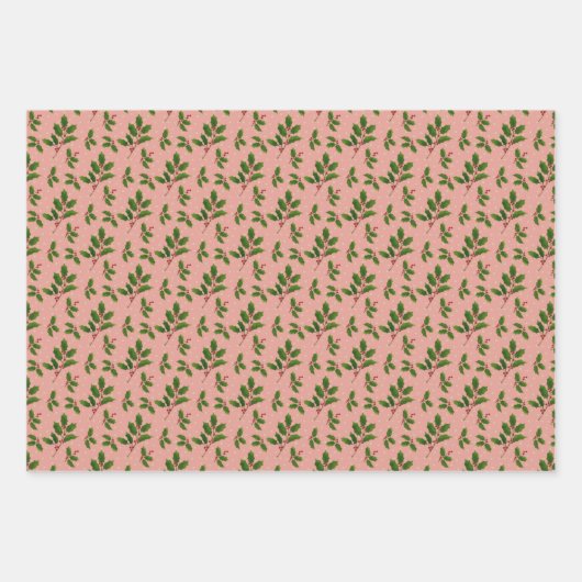 Winterblumenpapier-Trio Geschenkpapier Set (Vorderseite 3)