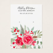 Winterblumenschmuck Aquarell Ohrmuschel (Vorderseite)