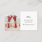 Winterblumenvorhang Hochzeitsfeier Stylist Visitenkarte (Vorderseite)