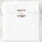 Winterblut - Burgund - Hochzeit | Runder Aufkleber (Tasche)