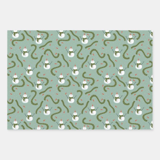 Winterblütefest, Schneesturm Geschenkpapier Set (Vorderseite 3)