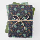 Winterblütefest, Schneesturm Geschenkpapier Set (Beispiel)