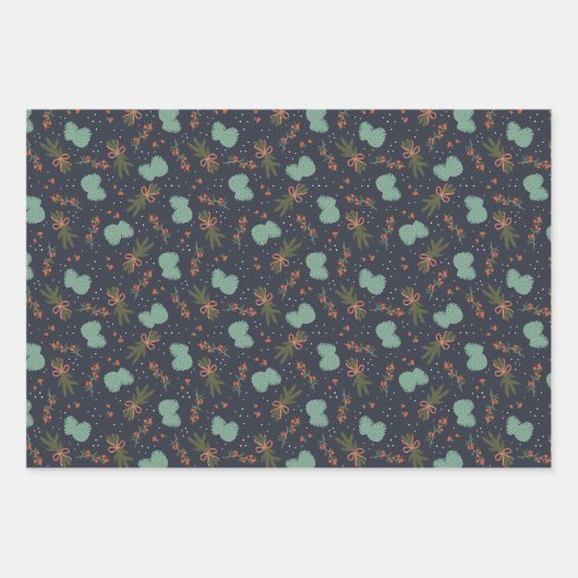 Winterblütefest, Schneesturm Geschenkpapier Set (Vorderseite)